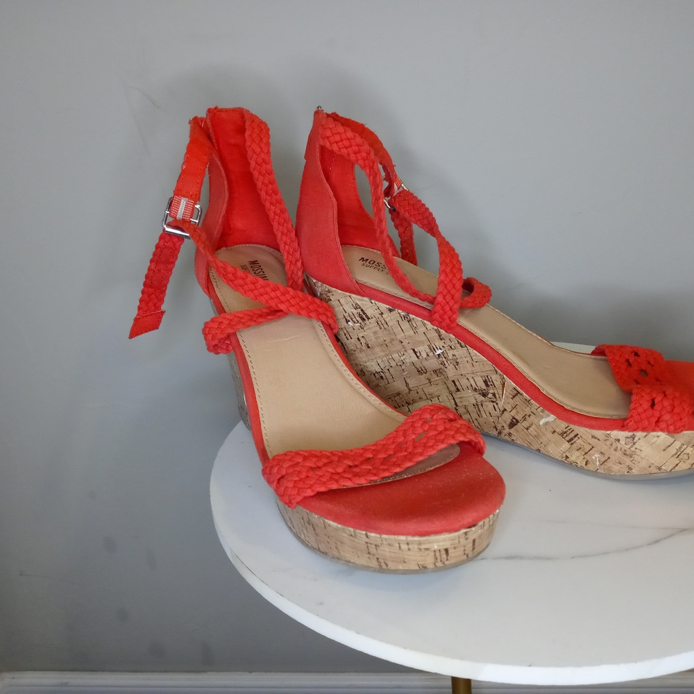 Mossimo Supply Co. Red Wedge Sandals